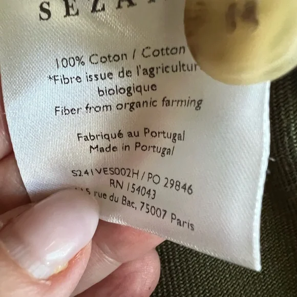 NWOT Sézane Will Jacket- size S - khaki - Picture 6 of 7